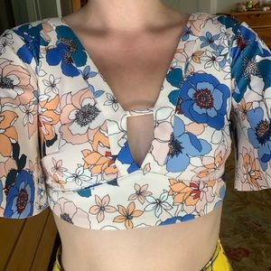Zara floral crop top barely worn